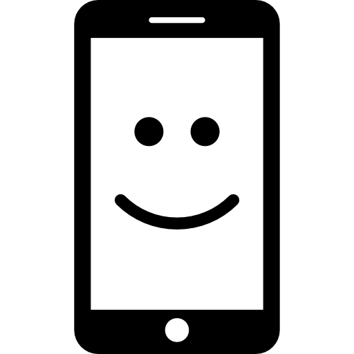 Smartphone Inteligente con cara Feliz